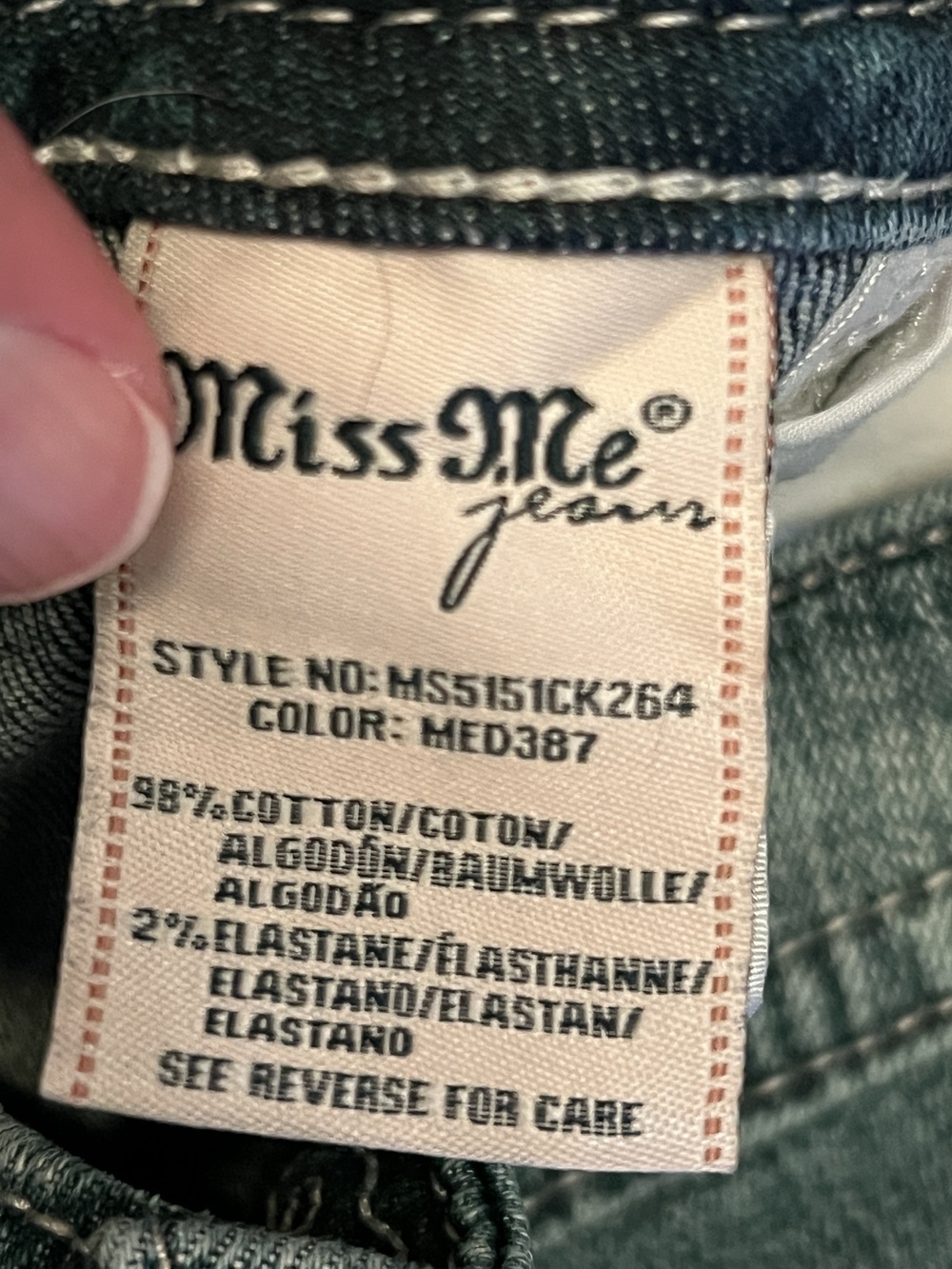 Miss Me Mid Rise Cuffed Skinny Jeans Womens 26 Medium Wash Blue Distressed Denim - Picture 10 of 13
